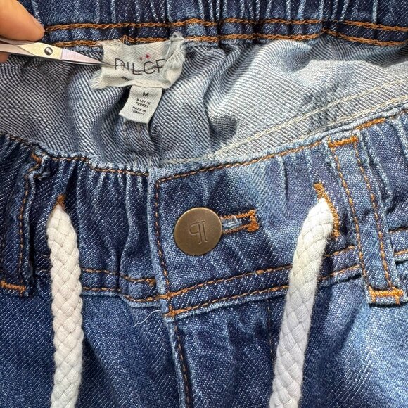 New Anthropologie Pilcro Adi Mid Rise Wide Leg Flare Drawstring Jeans Medium - Picture 8 of 9